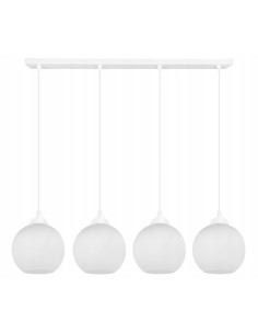 Lampa sufitowa ELIZA 4-punktowa, nowoczesna, regulowana wysokość, biały/czarny, idealna do kuchni i salonu. 2