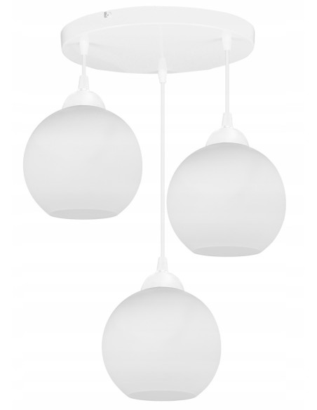 Lampa wisząca ELIZA – klasyczna, regulowana, 3 źródła światła w eleganckich kolorach czarnym i białym