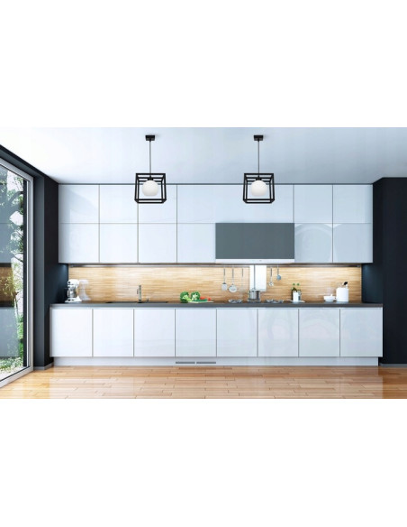 Lampa sufitowa ELIZA w formie kwadratowej klatki - Nowoczesne oświetlenie minimalistyczne, biała/czarna, E27, 60W