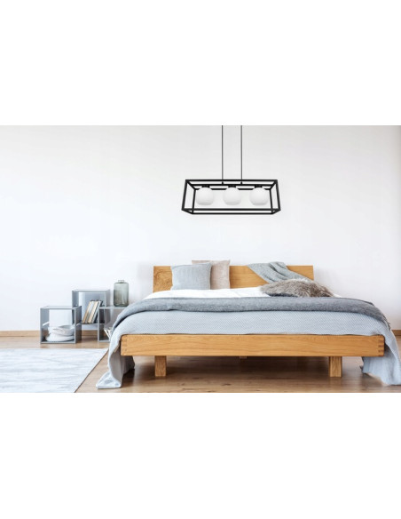 Lampa wisząca ELIZA CAGE – elegancka, regulowana lampa do jadalni i biura, 3-punktowe oświetlenie, metal i szkło.