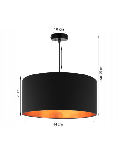 Lampa wisząca SHADE 60W z eleganckim abażurem – minimalistyczne oświetlenie do biura i jadalni