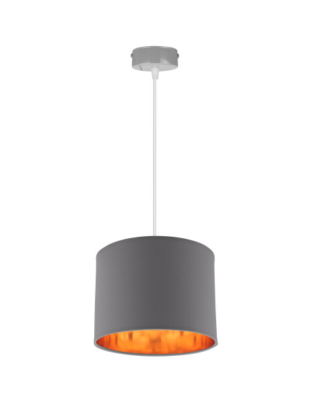 Lampa wisząca SHADE - eleganckie oświetlenie w neutralnych kolorach z złotym wnętrzem do salonu i jadalni.
