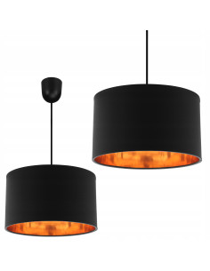 Lampa wisząca SHADE w metalicznych kolorach - nowoczesne oświetlenie do salonu, jadalni i przedpokoju.