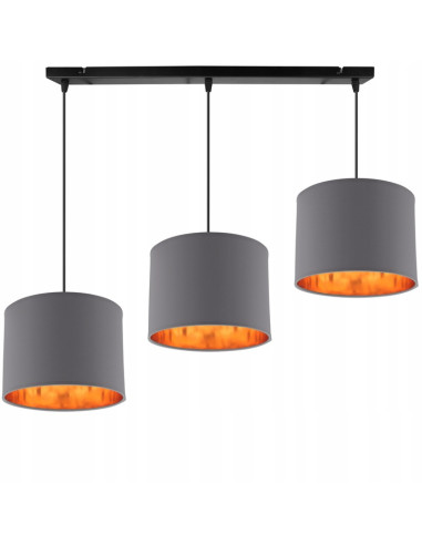 Elegancka lampa sufitowa SHADE z tkaninowymi kloszami i metalową konstrukcją – stylowe oświetlenie do każdego wnętrza