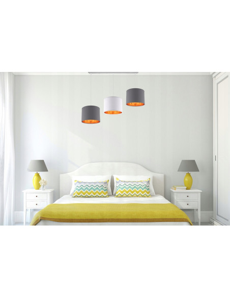 Elegancka lampa sufitowa SHADE z tkaninowymi kloszami i metalową konstrukcją – stylowe oświetlenie do każdego wnętrza