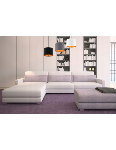 Elegancka lampa sufitowa SHADE z tkaninowymi kloszami i metalową konstrukcją – stylowe oświetlenie do każdego wnętrza