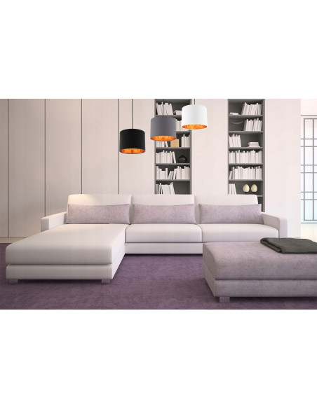 Elegancka lampa sufitowa SHADE z tkaninowymi kloszami i metalową konstrukcją – stylowe oświetlenie do każdego wnętrza