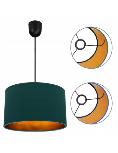 Lampa wisząca SHADE w metalicznych kolorach - nowoczesne oświetlenie do salonu, jadalni i przedpokoju.