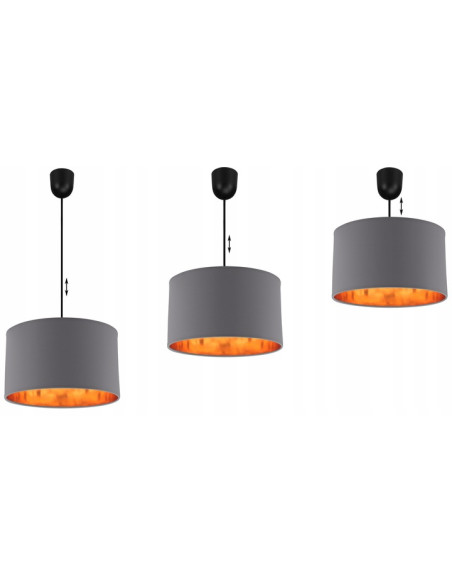 Lampa wisząca SHADE w metalicznych kolorach - nowoczesne oświetlenie do salonu, jadalni i przedpokoju.