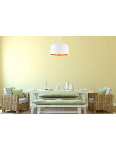 Lampa wisząca SHADE z eleganckim złotym wnętrzem, stylowa dekoracja do różnych pomieszczeń, dostępna w wielu kolorach.