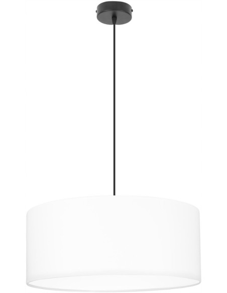 Lampa wisząca SHADE z eleganckim abażurem, efektowne oświetlenie do salonu i sypialni, kolor czarny, stylowy design.