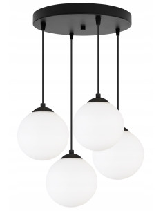 Lampa sufitowa FLORENCE - elegancka lampa wisząca z czterema punktami świetlnymi, regulowana wysokość, klasyczny design