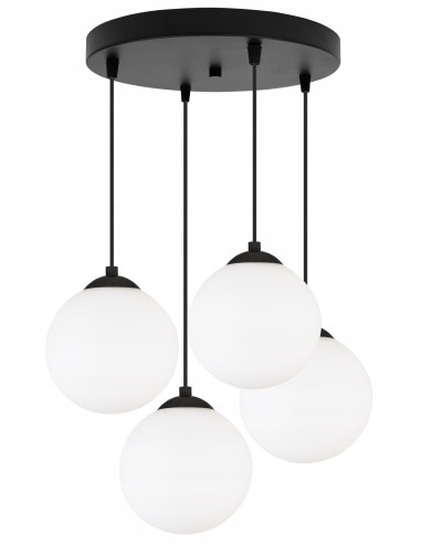 Lampa sufitowa FLORENCE - elegancka lampa wisząca z czterema punktami świetlnymi, regulowana wysokość, klasyczny design