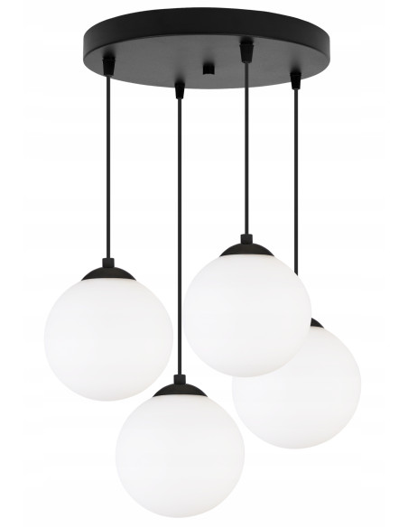 Lampa sufitowa FLORENCE - elegancka lampa wisząca z czterema punktami świetlnymi, regulowana wysokość, klasyczny design