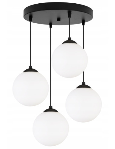 Lampa sufitowa FLORENCE - elegancka lampa wisząca z czterema punktami świetlnymi, regulowana wysokość, klasyczny design