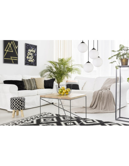 Lampa sufitowa FLORENCE - elegancka lampa wisząca z czterema punktami świetlnymi, regulowana wysokość, klasyczny design