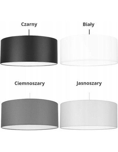 Lampa wisząca SHADE z eleganckim abażurem, efektowne oświetlenie do salonu i sypialni, kolor czarny, stylowy design.