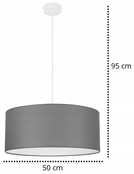 Lampa wisząca SHADE z eleganckim abażurem, efektowne oświetlenie do salonu i sypialni, kolor czarny, stylowy design.