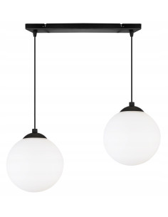 Lampa wisząca FLORENCE - minimalistyczne oświetlenie z kulistymi kloszami w białym kolorze do eleganckich wnętrz