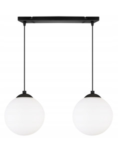 Lampa wisząca FLORENCE - minimalistyczne oświetlenie z kulistymi kloszami w białym kolorze do eleganckich wnętrz 2