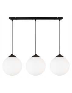Lampa wisząca FLORENCE z trzema kloszami i prostokątną podsufitką – elegancka i uniwersalna do każdego wnętrza