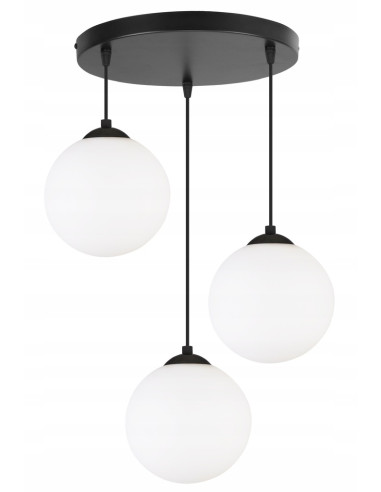 Lampa sufitowa FLORENCE z regulacją wysokości - nowoczesny element designu do sypialni i biura, czarno-biała.