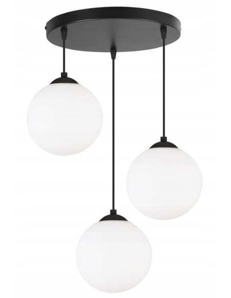 Lampa sufitowa FLORENCE z regulacją wysokości - nowoczesny element designu do sypialni i biura, czarno-biała.