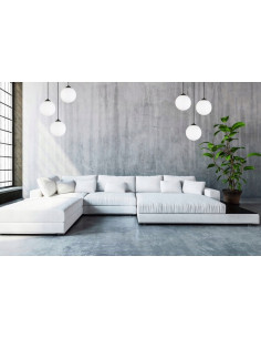 Lampa sufitowa FLORENCE z regulacją wysokości - nowoczesny element designu do sypialni i biura, czarno-biała. 2