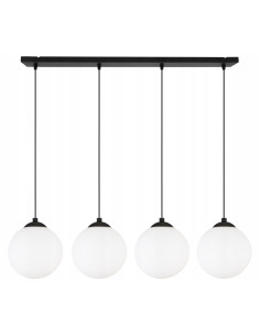 Nowoczesna Lampa Wisząca FLORENCE E27 z Regulacją, Stylowe Oświetlenie do Domu, Biura i Hotelu w Białym/Czarnym Kolorze