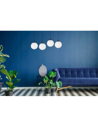 Nowoczesna Lampa Wisząca FLORENCE E27 z Regulacją, Stylowe Oświetlenie do Domu, Biura i Hotelu w Białym/Czarnym Kolorze