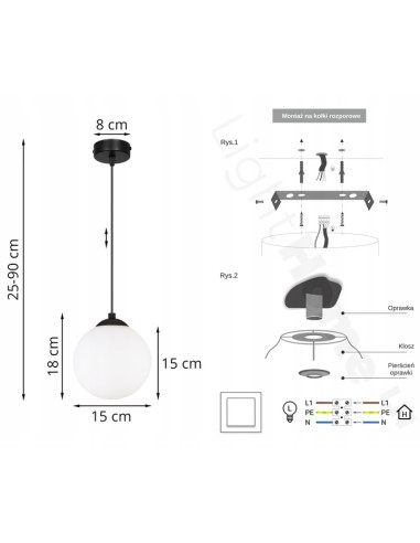 Lampa sufitowa FLORENCE - eleganckie minimalistyczne oświetlenie do biura i wnętrz, białe szkło, czarny metal