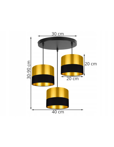Lampa wisząca GOLDEN E27 - elegancki designerski akcent w złotym kolorze do nowoczesnych wnętrz.