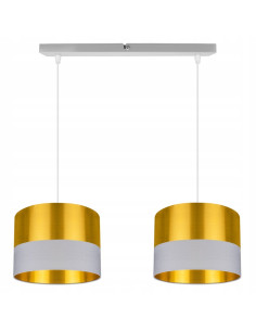 Lampa wisząca GOLDEN z czarnym akcentem, regulowana wysokość, elegancki dodatek do wnętrz, 2 x 60W 2