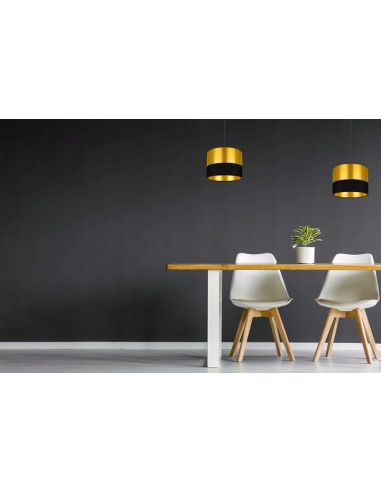 Lampa wisząca GOLDEN E27 – elegancki dodatek w złotym kolorze do stylowego salonu, kuchni czy biura.