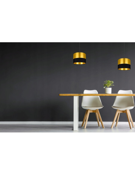 Lampa wisząca GOLDEN E27 – elegancki dodatek w złotym kolorze do stylowego salonu, kuchni czy biura.