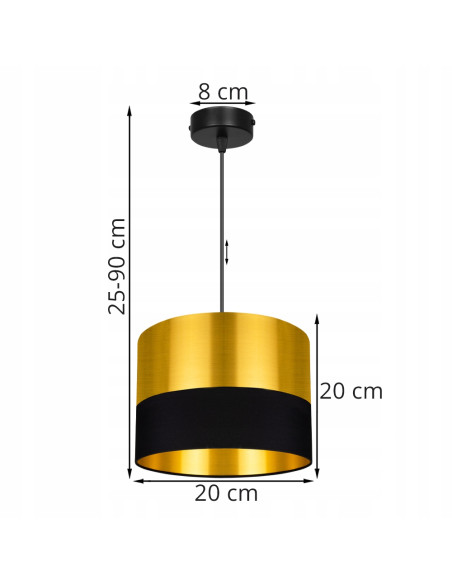 Lampa wisząca GOLDEN E27 – elegancki dodatek w złotym kolorze do stylowego salonu, kuchni czy biura.