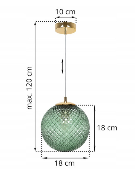 Lampa sufitowa CANNES 3D złota - nowoczesny design do biura, salonu i jadalni