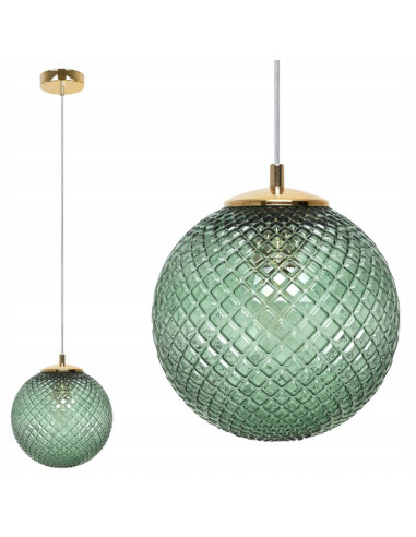 Lampa wisząca CANNES z zielonym kloszem - elegancka lampa do salonu i jadalni od Light Home