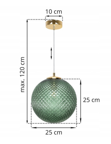 Lampa wisząca ze szkła zielonego Light Home CANNES – elegancki detal do nowoczesnych wnętrz i restauracji