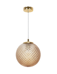 Lampa wisząca CANNES - Elegancka złota lampa 3D do kuchni, biura i salonu z kryształowym szkłem 2