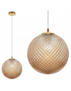 Luksusowy żyrandol trójwymiarowy w odcieniach miodu - kolekcja Cannes, elegancja do każdego wnętrza