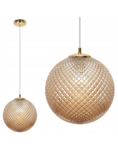 Luksusowy żyrandol trójwymiarowy w odcieniach miodu - kolekcja Cannes, elegancja do każdego wnętrza