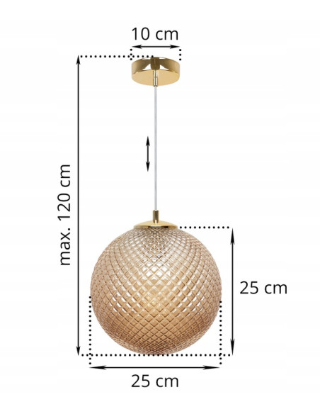 Luksusowy żyrandol trójwymiarowy w odcieniach miodu - kolekcja Cannes, elegancja do każdego wnętrza