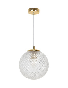 Lampa wisząca CANNES z kryształowym kloszem - nowoczesne oświetlenie do jadalni, salonu i biura 2