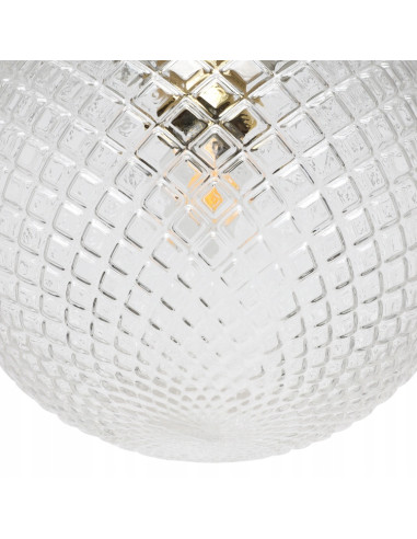 Lampa wisząca CANNES z kryształowym kloszem - nowoczesne oświetlenie do jadalni, salonu i biura