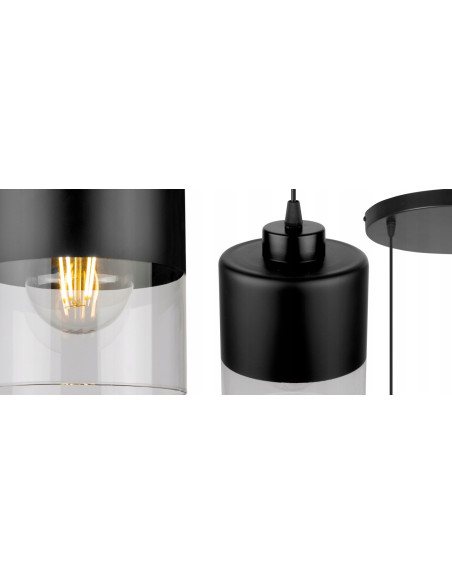 Lampa sufitowa ROMA - elegancka lampa na belce, regulowana, idealna do salonu, jadalni i wysokich pomieszczeń