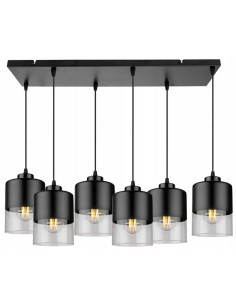 Żyrandol ROMA 6-klośnikowy - Nowoczesna elegancja do Twojego wnętrza z regulowaną wysokością i podwójnym przełącznikiem. 2