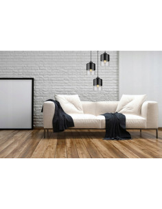 Lampa wisząca ROMA – eleganckie oświetlenie metalowo-szklane, czarna, 3-punktowa, idealna do każdego wnętrza 2