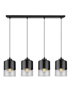 Lampa wisząca ROMA 4-punktowa, regulowana, nowoczesny design metalowo-szklany do każdego wnętrza 2