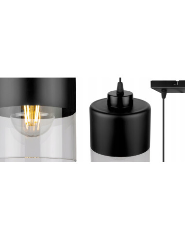 Lampa wisząca ROMA 4-punktowa, regulowana, nowoczesny design metalowo-szklany do każdego wnętrza